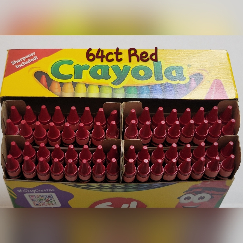(64)Crayola Crayons (Red) Single Color Bulk Lot
